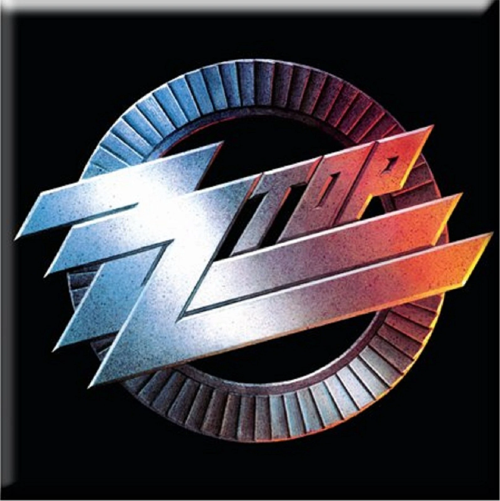 Zz Top Fridge Magnet Circle Band Logo  Official 76Mm X 76Mm