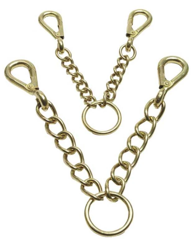 Brass Walsall Argosy Chain With Wallsall Hooks Large