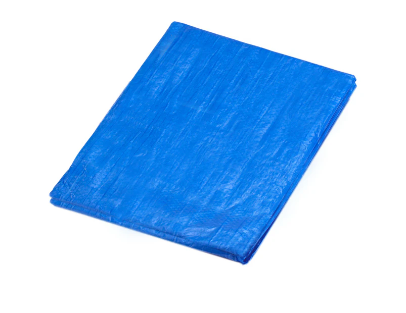 Polyethylene Waterproof 7.2x5.4m Tarpaulin Plastic Cover Canopy Sheet Tarp Blue