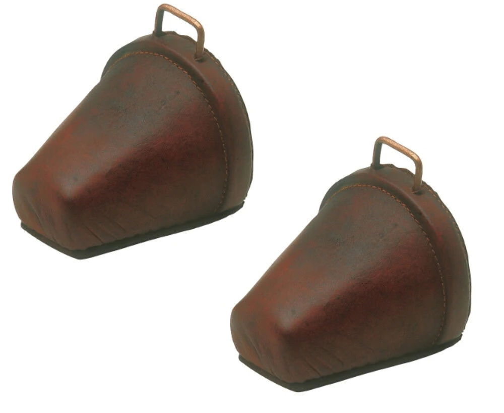 Leather Covered Childs Clogs - Brown