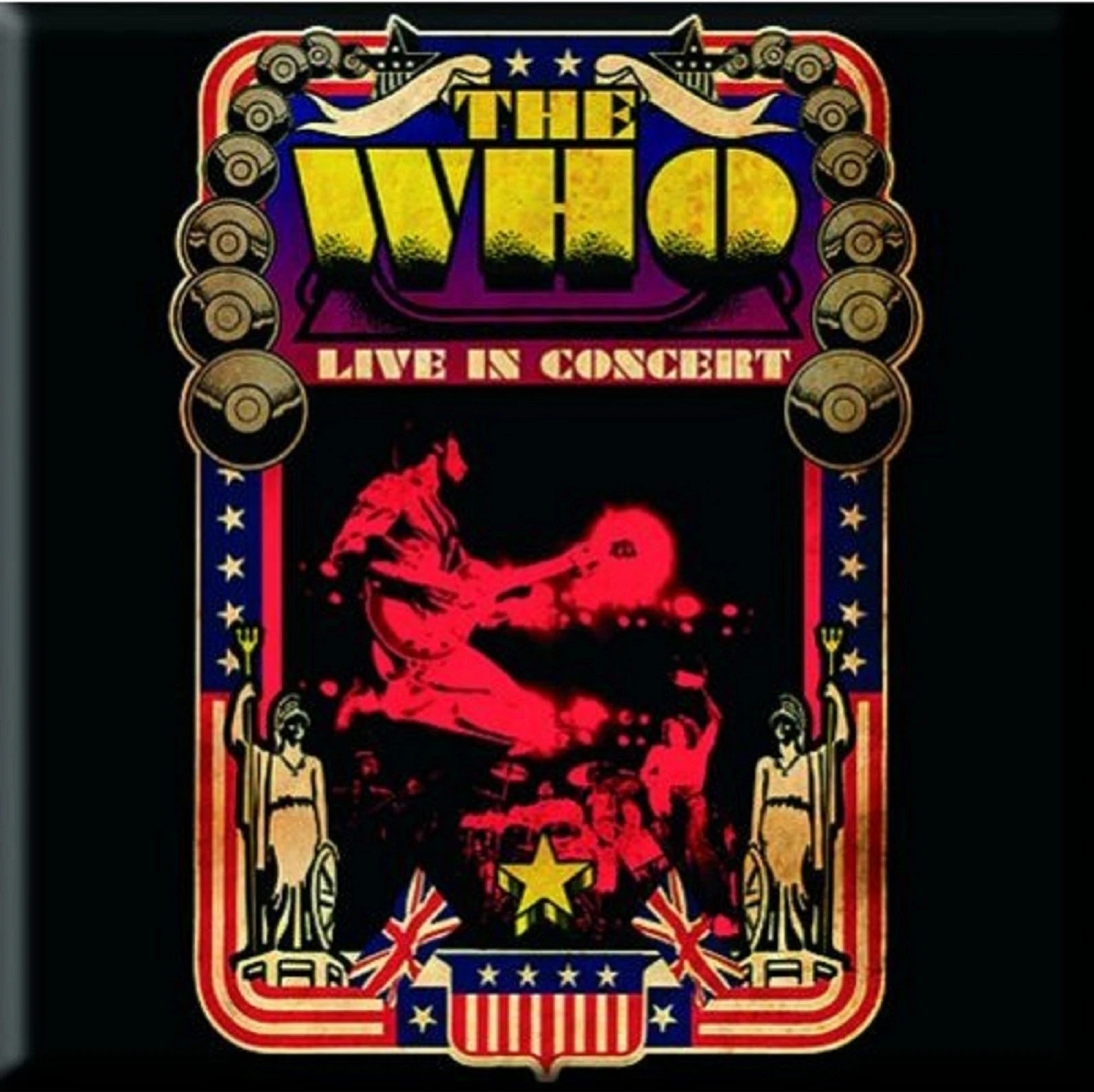 The Who Fridge Magnet Live In Concert Usa  Official 76Mm X 76Mm