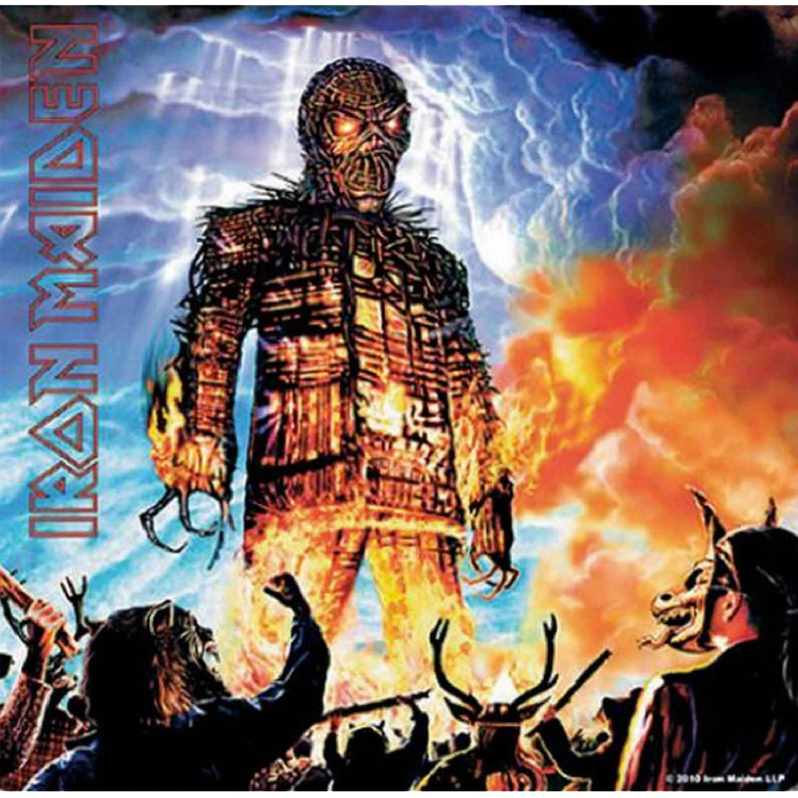 Iron Maiden Coaster Wicker Man  Official 9.5Cm X 9.5Cm Single