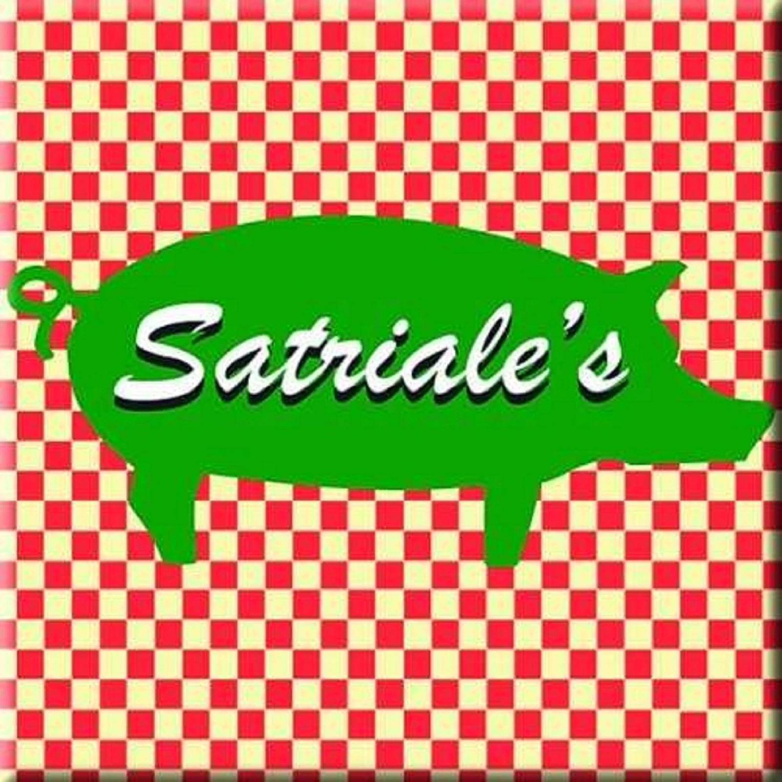 The Sopranos Fridge Magnet Satriale's Pork Store Logo  Official 76Mm X 76Mm