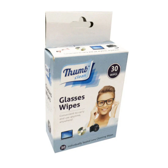 30pcs Glasses Lens Cleaning Wipes Sealed Screens for iPhone iPad Tablet Laptop