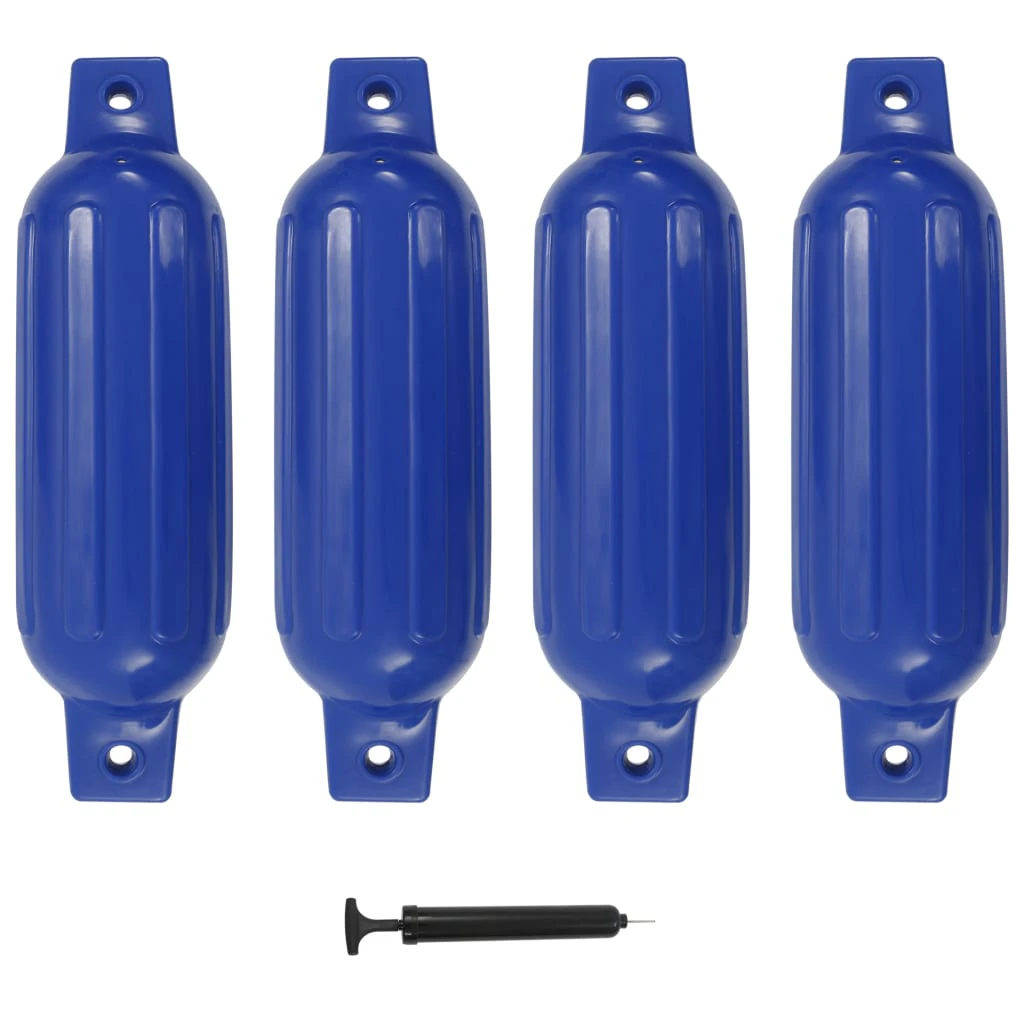 vidaXL Boat Fender 4 pcs Blue 41x11.5 cm PVC