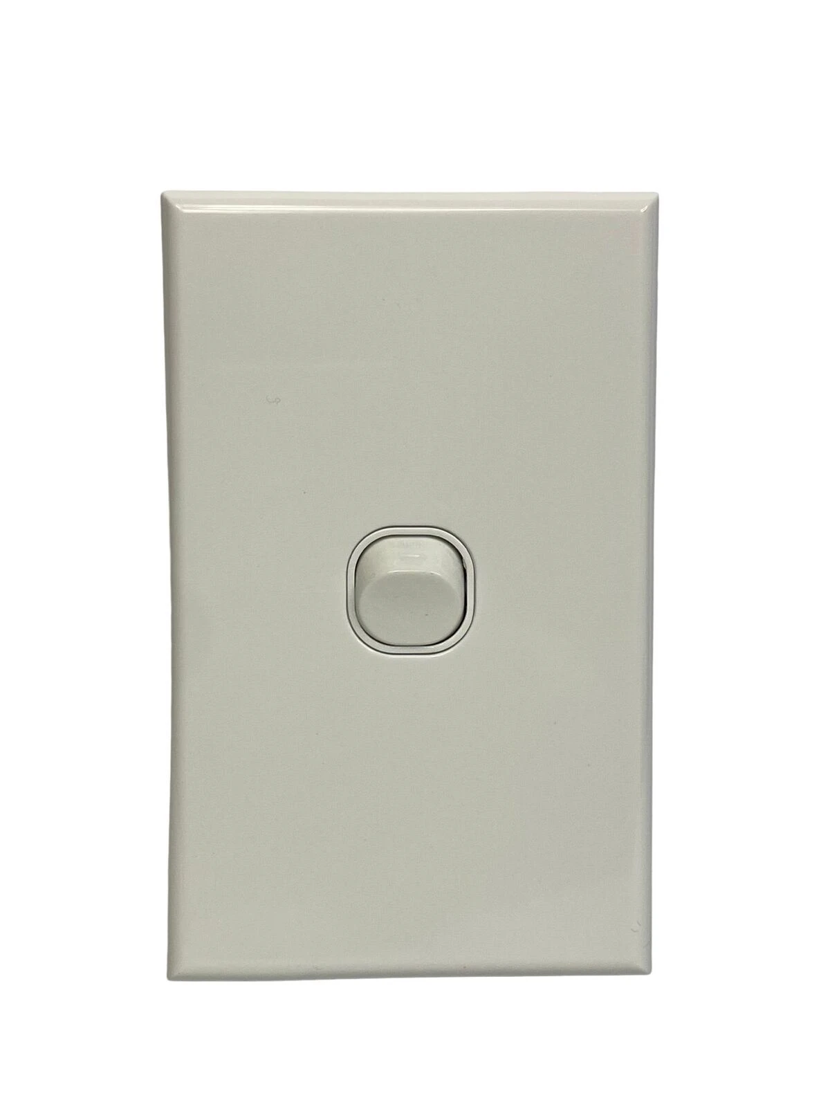 Slim Vertical Single 1 Gang White Wall Plate Light Switch