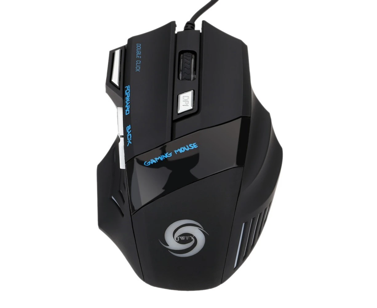 3200 DPI 7 Button 7D LED Optical USB Wired Gaming Mouse