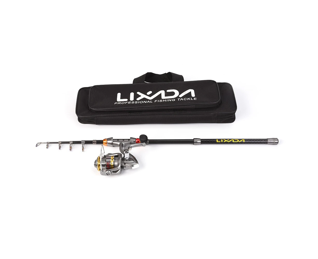 Lixada Telescopic 2.1m Fishing Rod and Reel Combo Full Kit