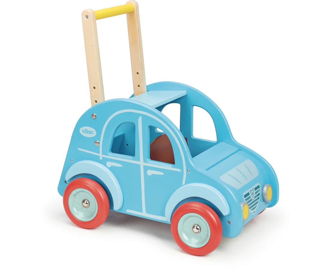 Vilac - Retro Wooden Toy Car Pusher & Walker