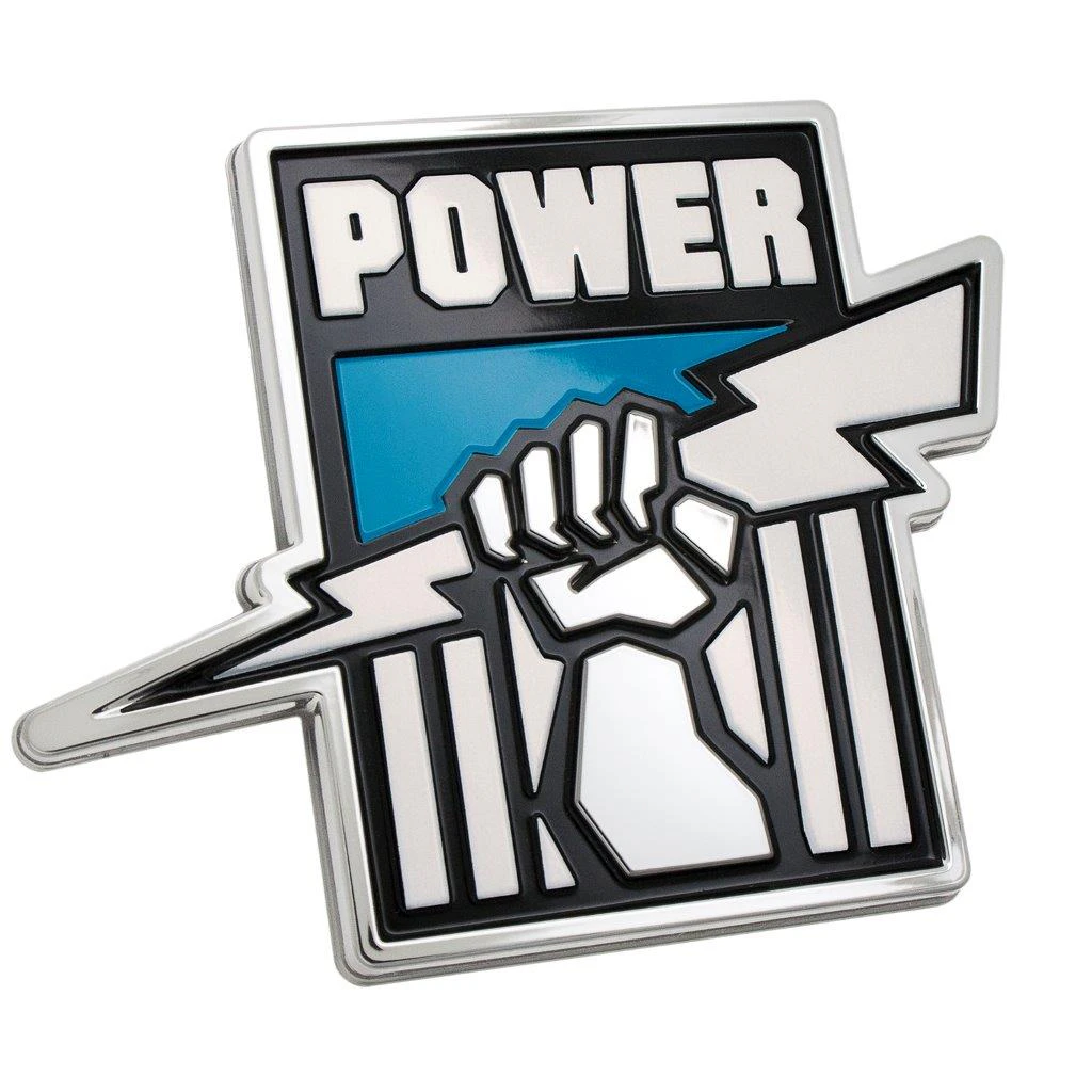 Adelaide Port Power AFL 3D Chrome Emblem Badge - For Cars, Bikes, Laptops, Most Things