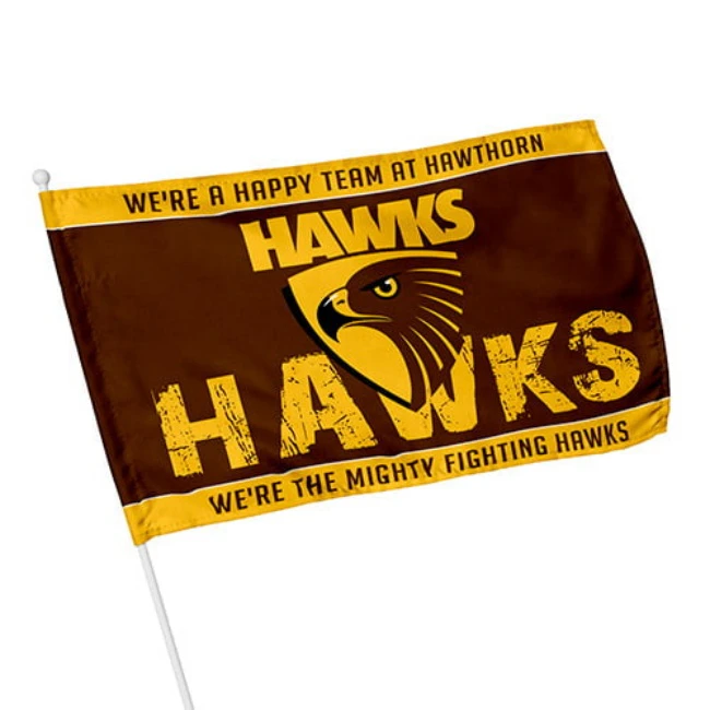 Hawthorn Hawks AFL KIDS Pole Game Day Flag Banner