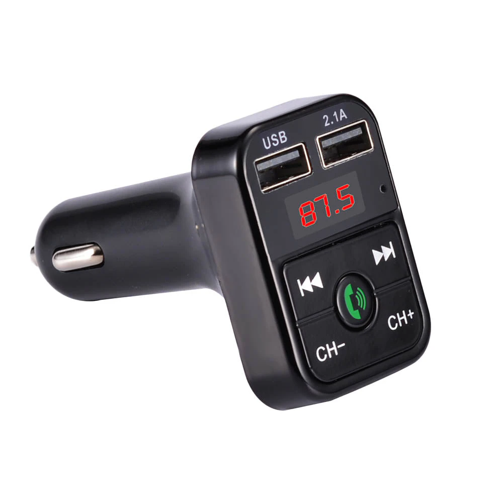 3-in-1 Car Wireless Car Bluetooth FM Transmitter - Black