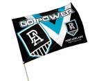 Adelaide Port Power AFL GAME DAY Pole Flag Banner includes pole