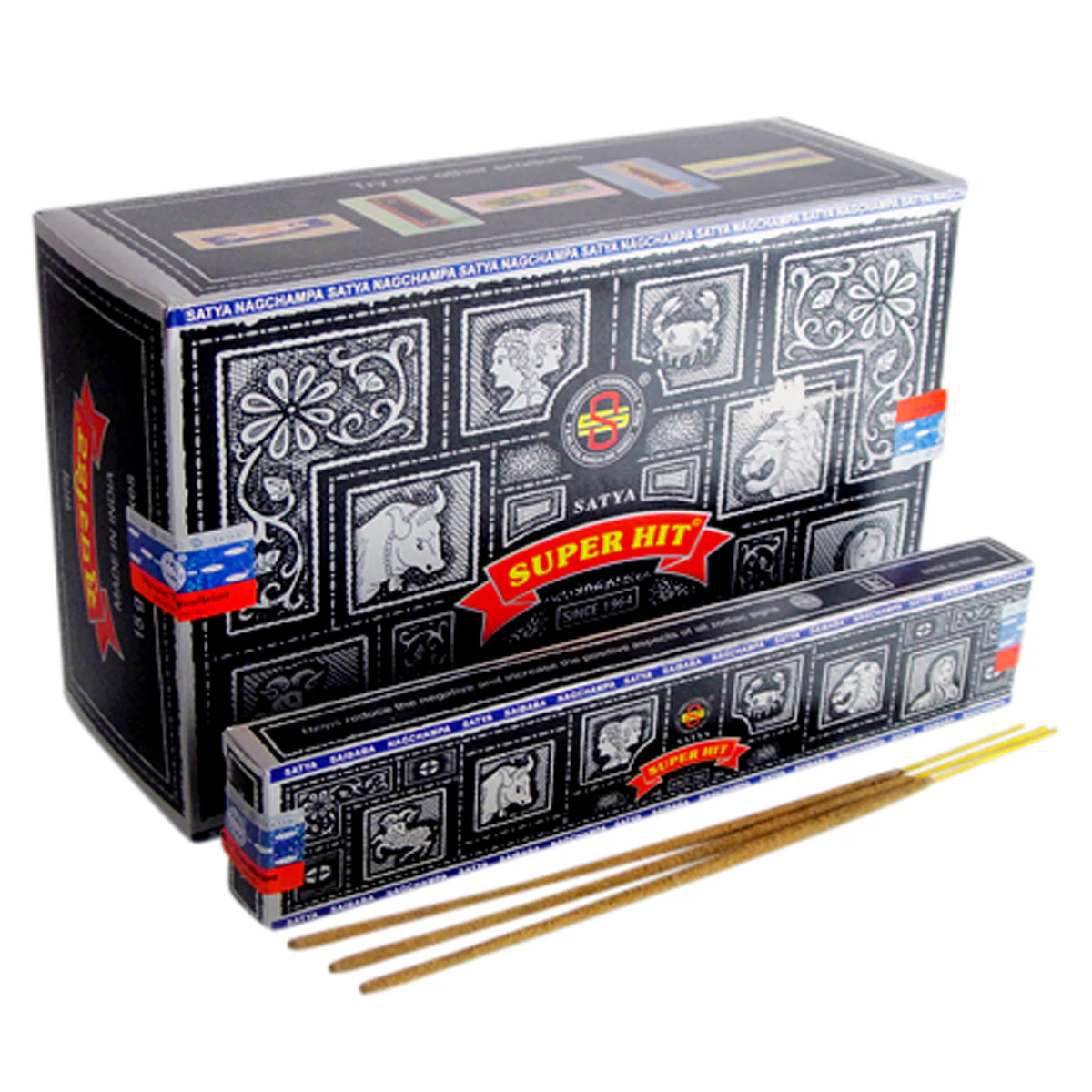 6x Boxes of Superhit 15g Nag Champa Incense Sticks Bulk Pack