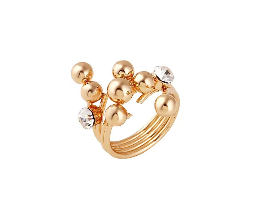 European and American Fashionable Rhinestone Swan Ring Female Opening Adjustable Austrian Crystal Jewelry Ring Girl Size Adjustable