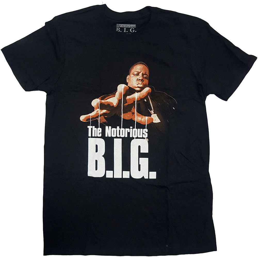 Biggie Smalls T Shirt Reachstrings Logo  Official Mens - Black