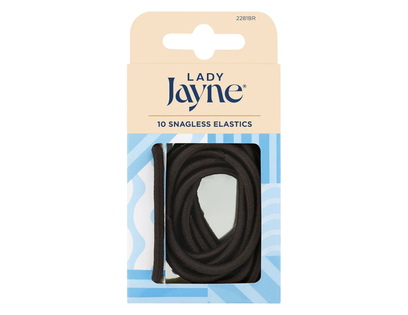 Lady Jayne Brown Snagless Thick Elastics - Pk10