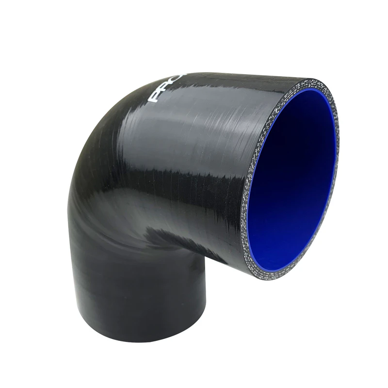 Proflow Hose Tubing Air intake, Silicone, Coupler, 3.50in. 90 Degree Elbow, Black