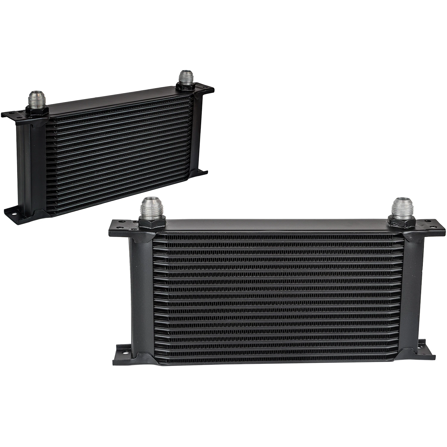 Proflow Oil Cooler Ultra Pro Aluminium Black 19-Row Mini Version 340mm x 140mm x 50mm Female AN10 lnlet/Outlet