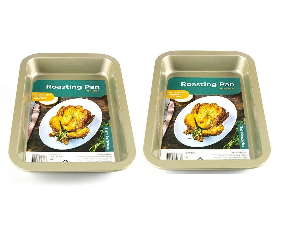 Non-Stick Baking Roasting Pan 30.5x18.5cm - 2 Pieces