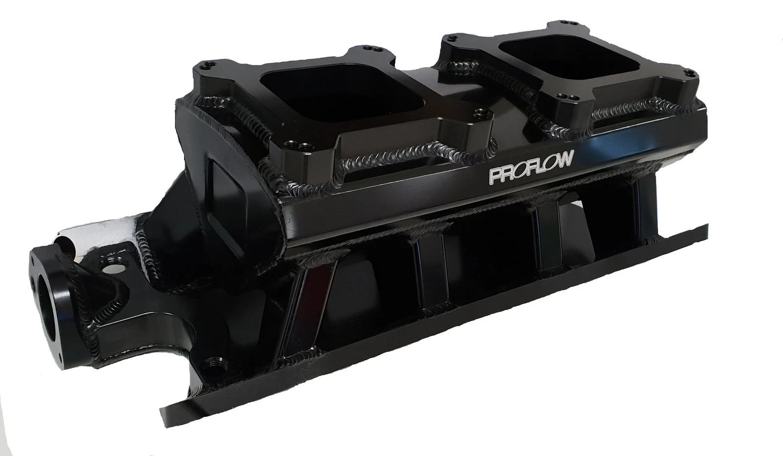 Proflow Intake Manifold Fabricated Black Tunnel Hi Ram Duel Carburetted SB For Ford 289-302W