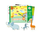 10pc Jarmelo Kids Reusable Sticker Pad Set Animal World Fun Play Toddler Toy 3+