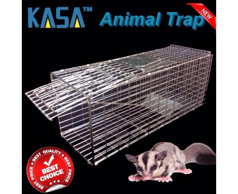 Live Humane Animal Trap Possum Rat Feral Cat Rabbit Hare Catcher Folding Cage