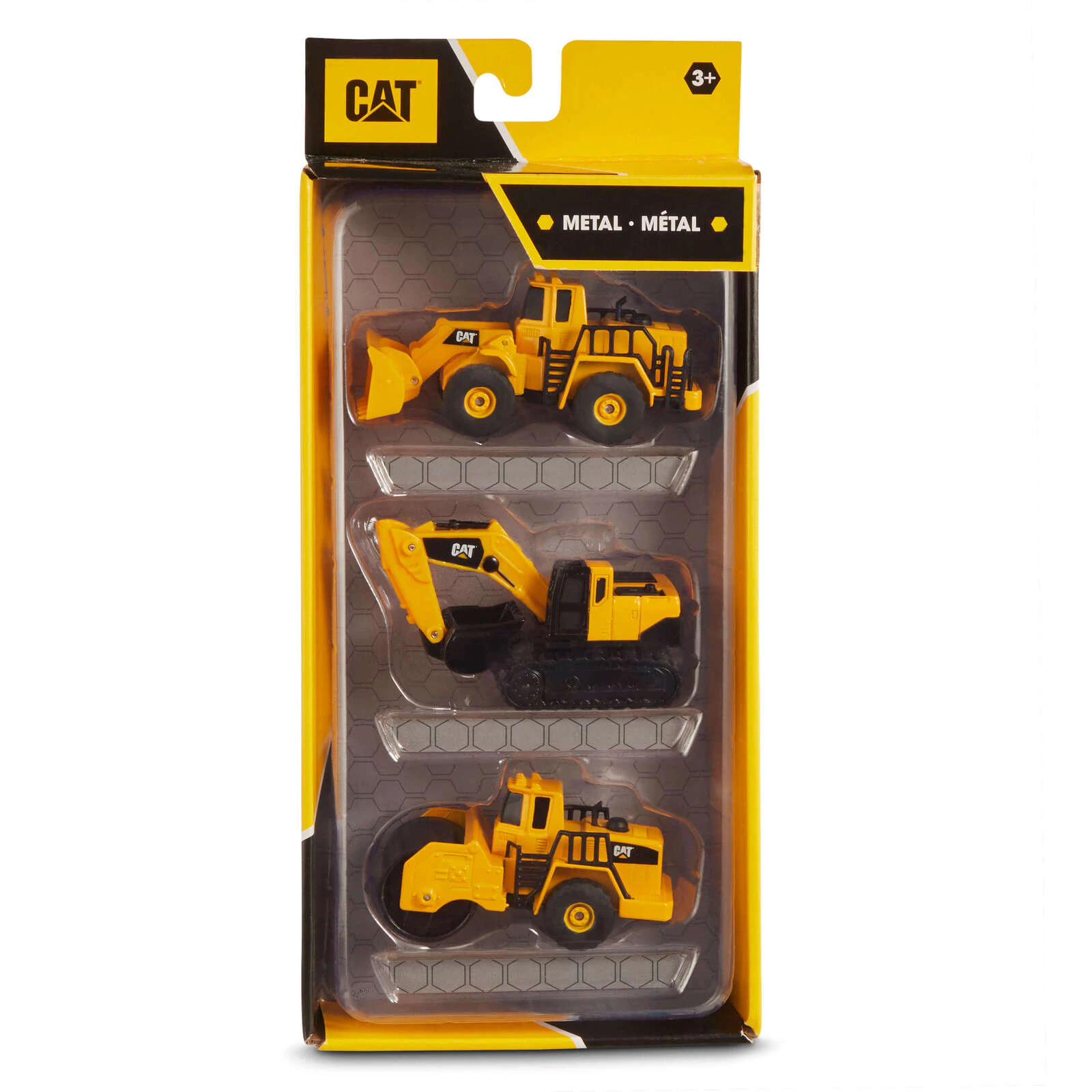 CAT Metal Machines 3 Pk - Loader / Excavator / Roller