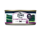 Ziwi Peak Moist Grain Free Cat Food - Rabbit & Lamb - 85g x 24 Cans