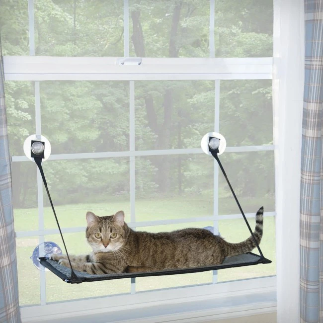 K&H Kitty Sill EZ Window Mount Hammock for Cats up to 45kg! - Attach to Glass!