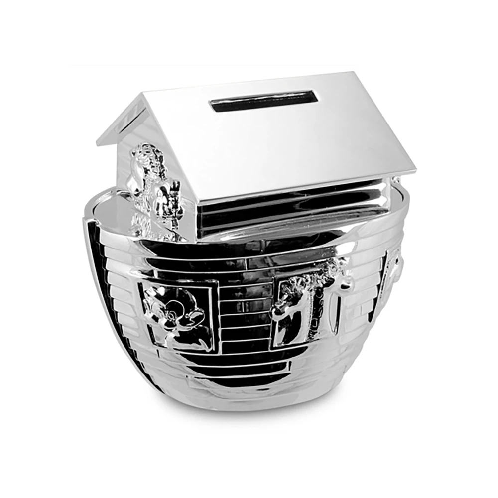 Whitehill Baby - Silverplated Money Box - Noah's Ark