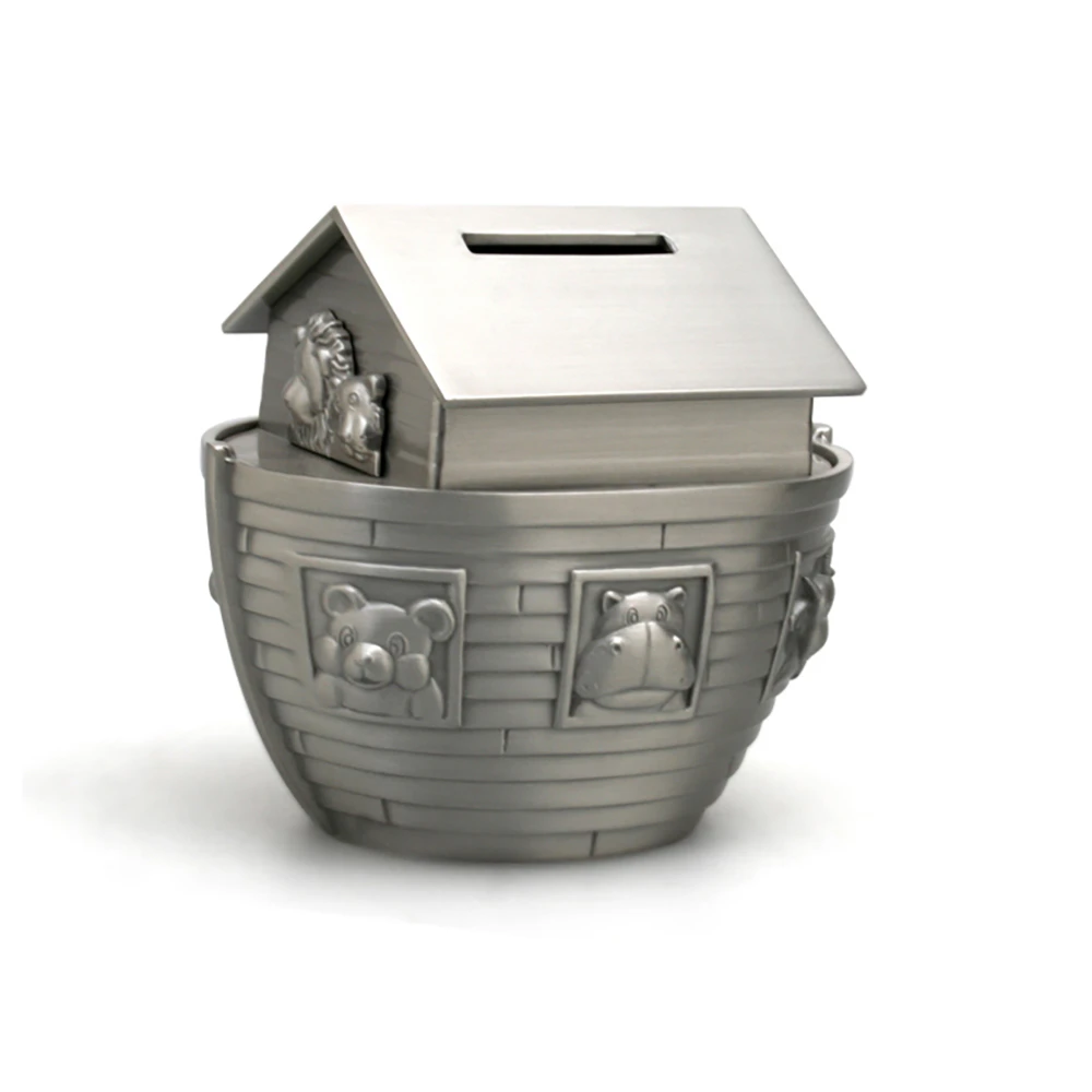 Whitehill Baby - Money Box Noahs Ark Pewter Effect