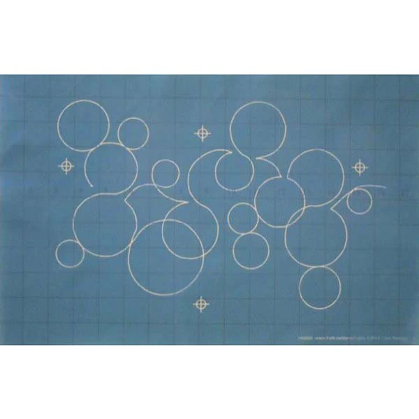 Quilting Full Line Stencil Bubbles Reusable A3 use with Pounce 40088