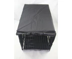 YES4PETS 42' Dog Cat Rabbit Collapsible Crate Pet Cage Canvas Cover-Black