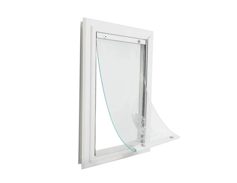 Aluminium Premium Pet Door [Size: Medium] [Colour: White]