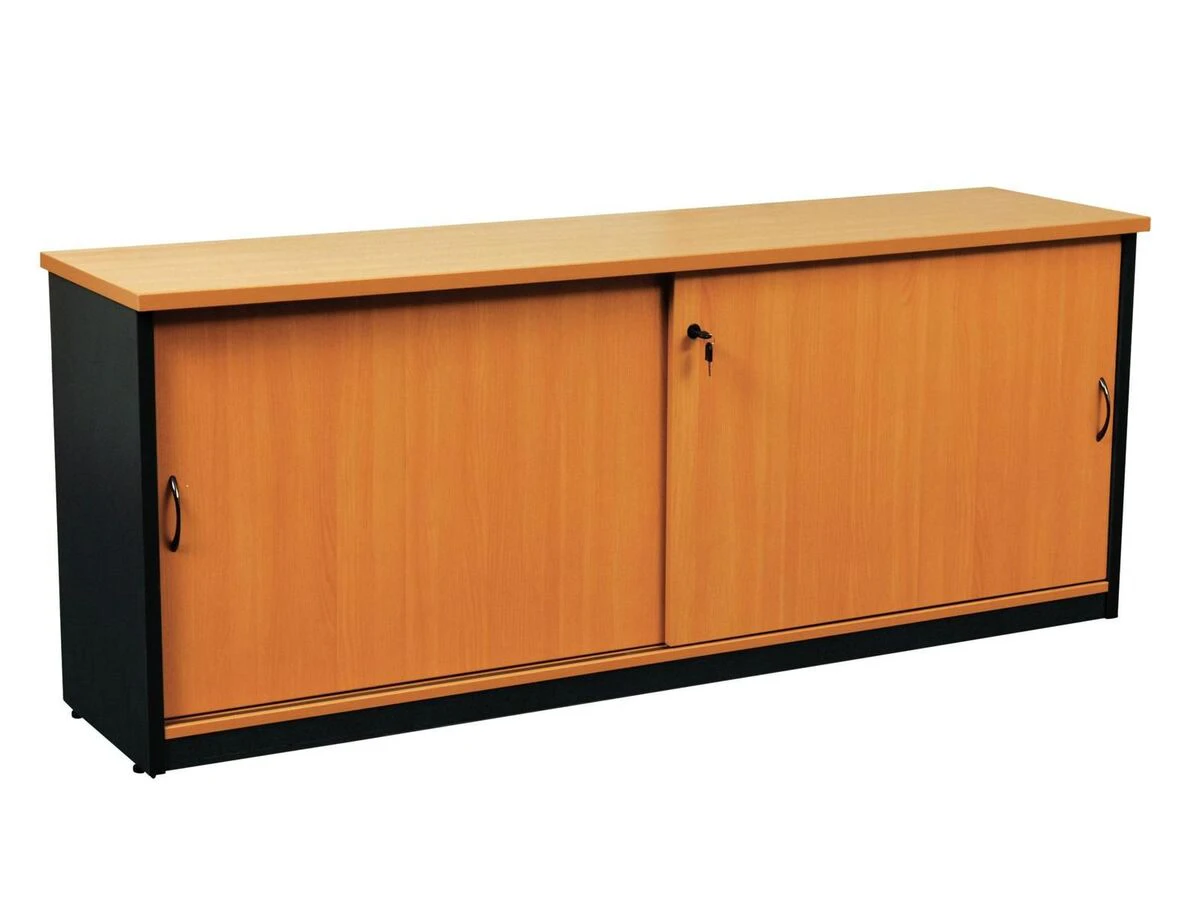 LOGAN CREDENZA 1500mm W x 450mm D x 730mm H Beech & Ironstone