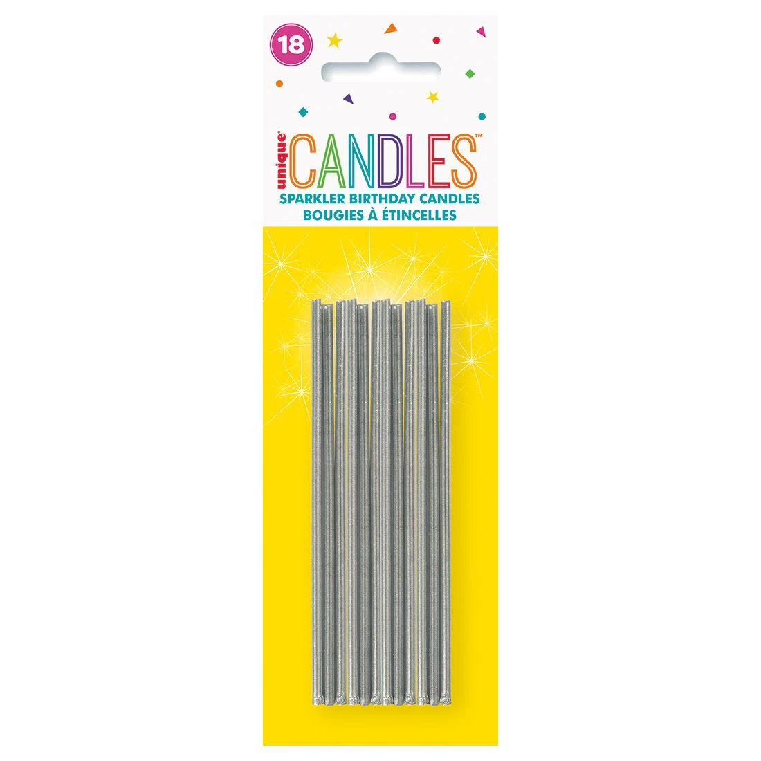 Silver Sparkler Candles 18 Pack