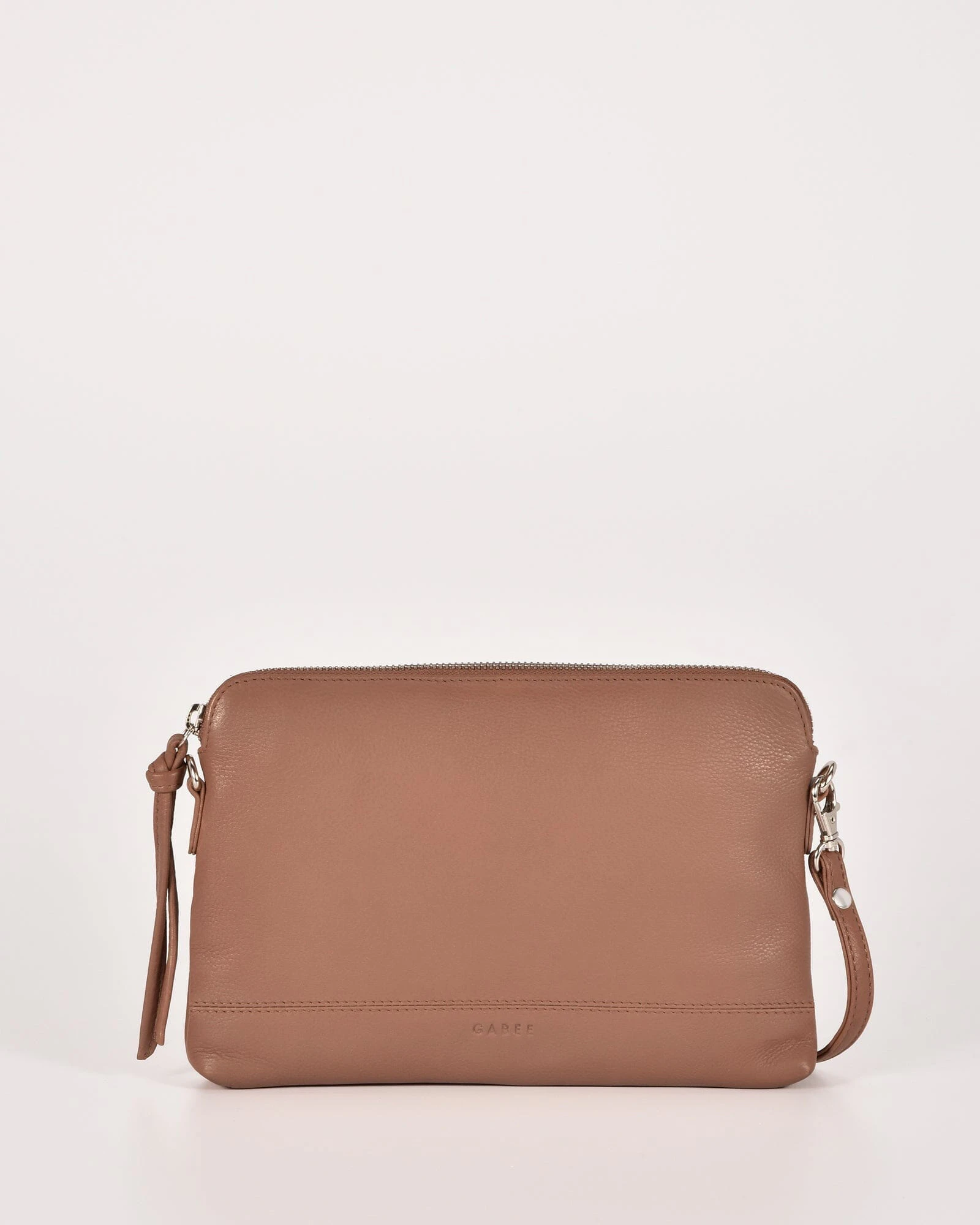 GABEE Holly Leather Crossbody Purse 2 in 1 - Taupe