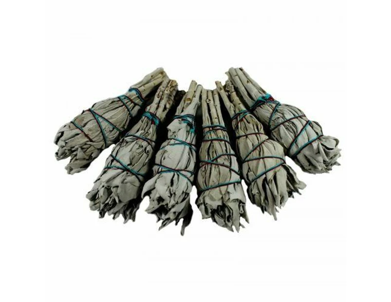 Smudge Stick California White Sage Small Twins 5? (12cm) Pack of 6