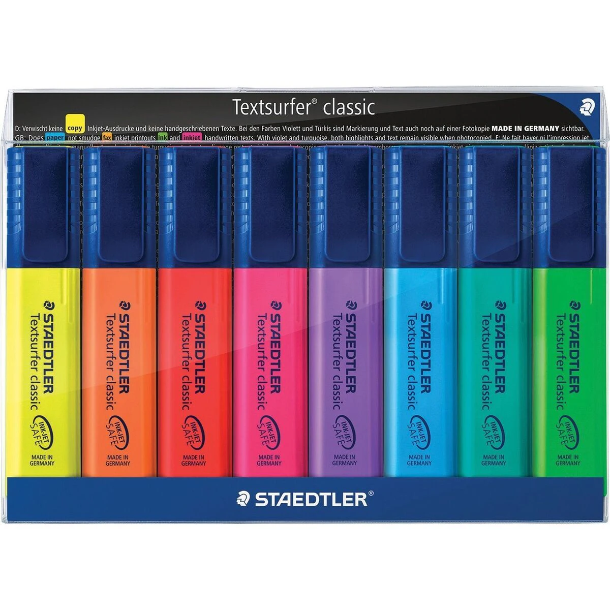 STAEDTLER 364 TEXTSURFER CLASSIC HIGHLIGHTER Assorted Chisel Tip Wallet of 8