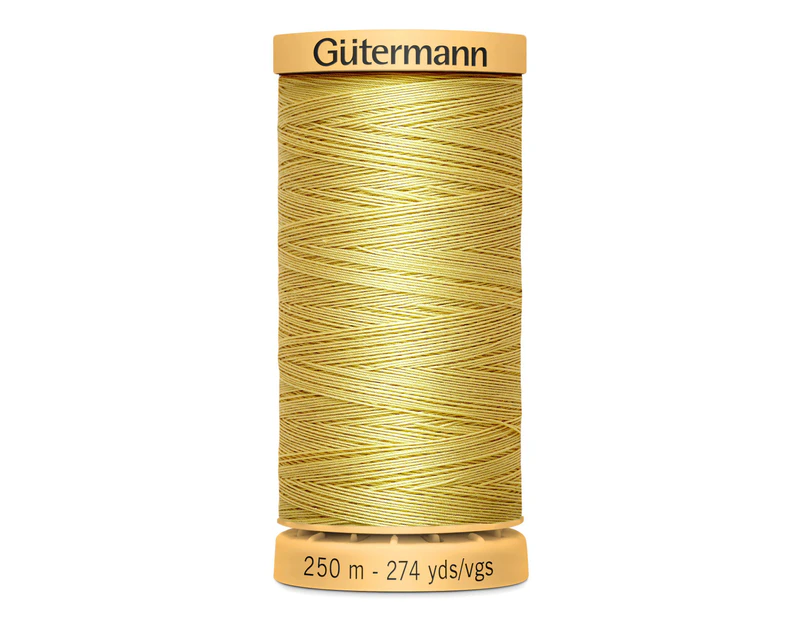 Gutermann 100% Cotton Thread, 250m, #758 YELLOW