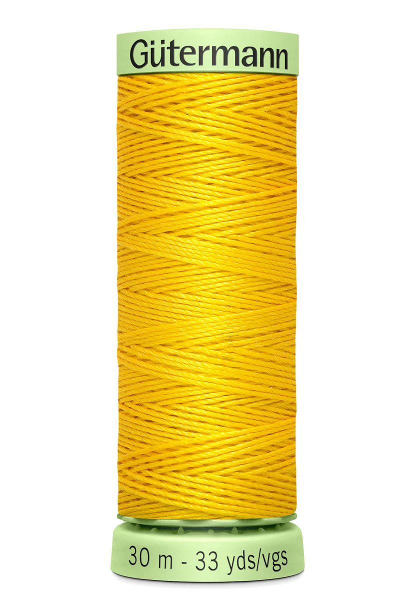 Gutermann Top Stitch Thread #106 GOLDEN YELLOW 30m Spool High Lustre, Bold Sewing