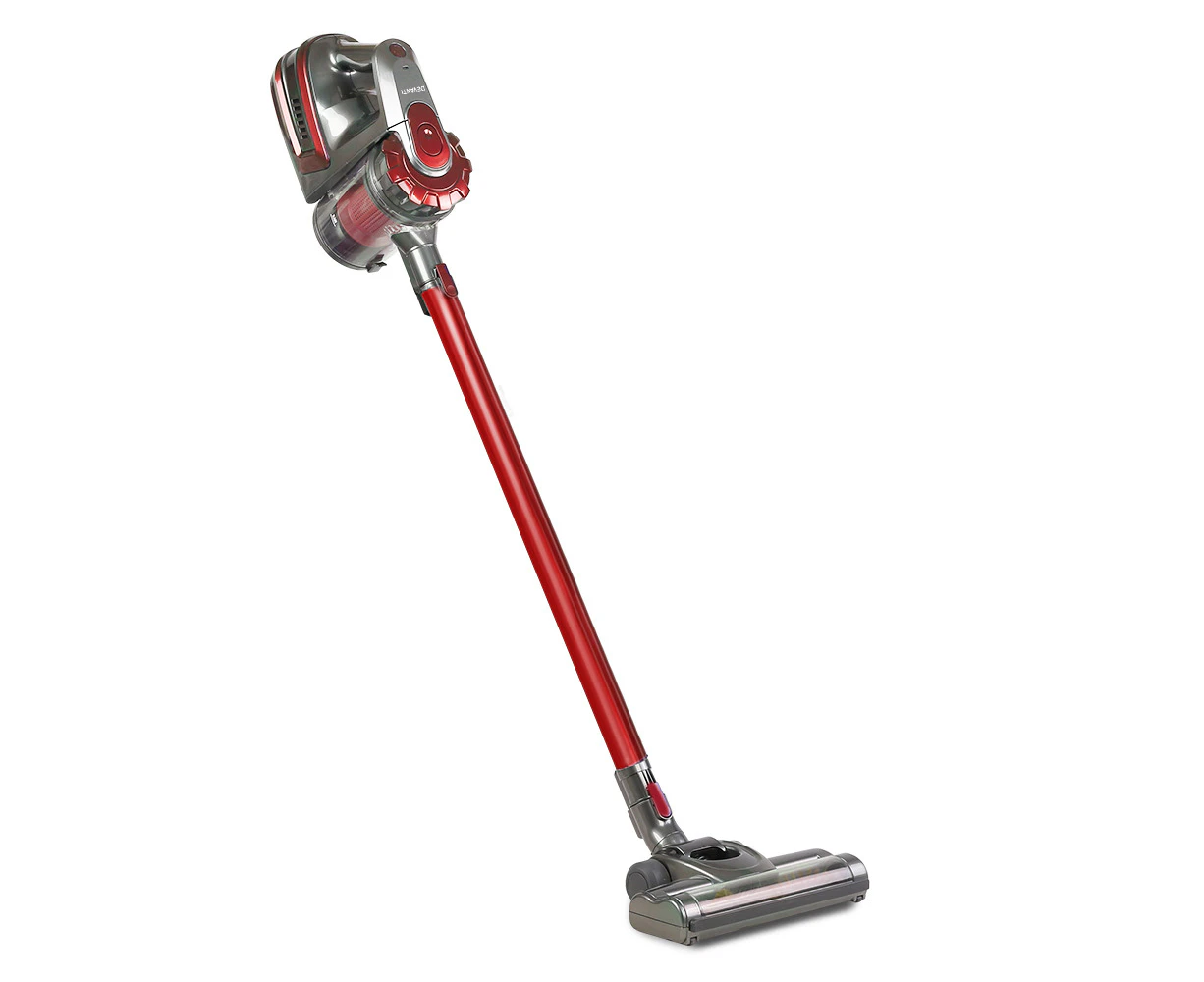 Devanti 150 Cordless Handheld Stick Vacuum Cleaner 2 Speed   Red And Grey