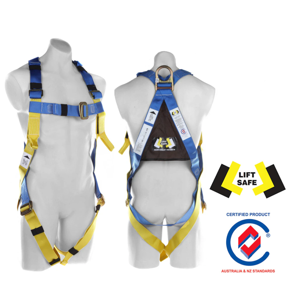 LIFT SAFE Full Body Safety Harness - Fall Arrest, Australian Standard Certified.