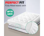 Queen Size Pillowtop 1000GSM Microfibre Filling Mattress Bed Topper Protector