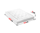 Queen Size Pillowtop 1000GSM Microfibre Filling Mattress Bed Topper Protector