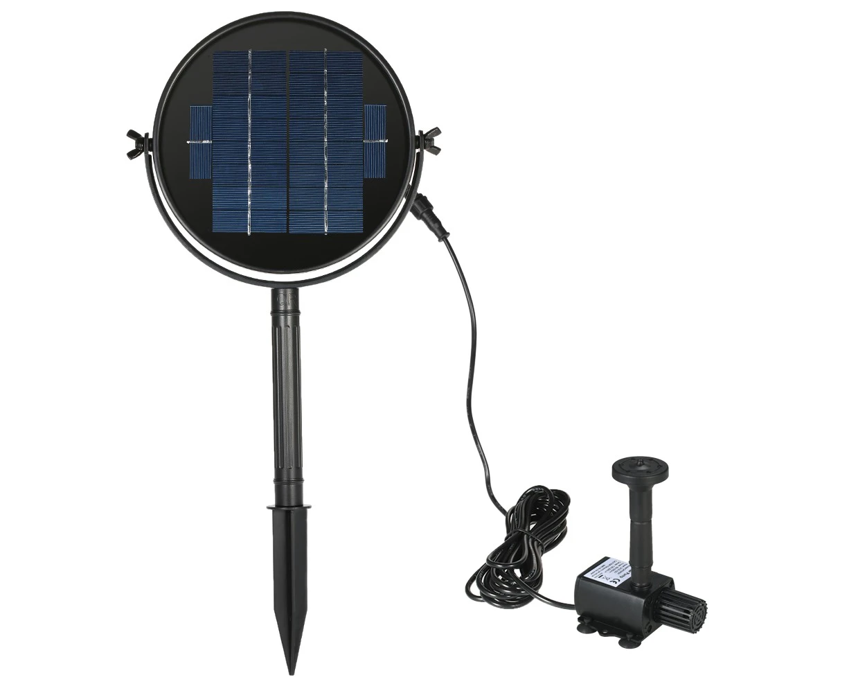 Decdeal 9V 3W Solar Panel Solar Powered Fountain Submersible Brushless Water Pump Kit