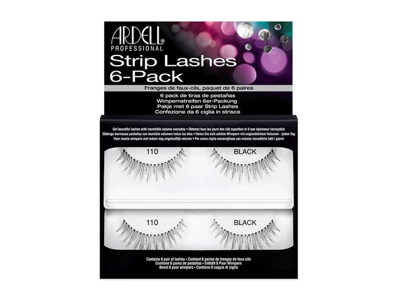 ARDELL - Strip Lashes 6 Pack - 110 Black Lash Eyelash Extension