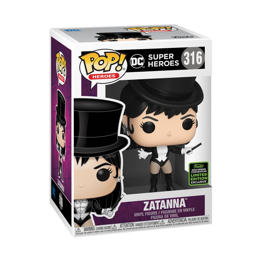 Funko POP DC Super Heroes Zatanna ECCC 2020 #316 Vinyl Figure