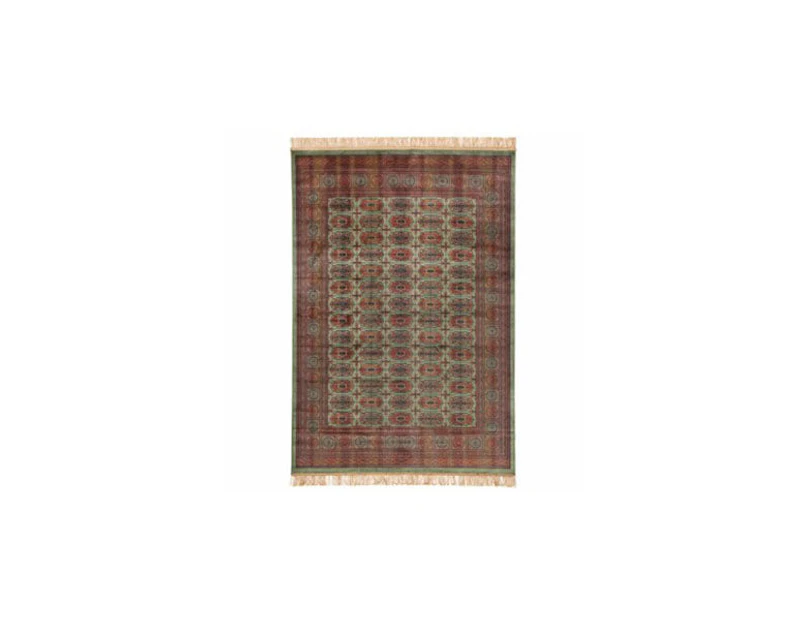 Chiraz Silk Green Hall Rug